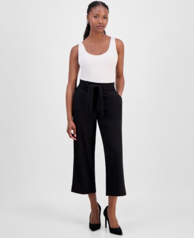 Anne Klein Essentials брюки Petite укороченные с завязками