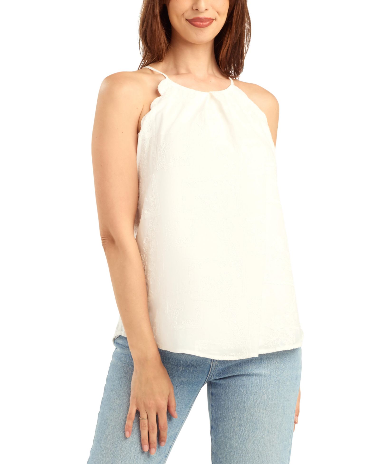 Женский топ BCX Patchwork Embroidery Halter Neck