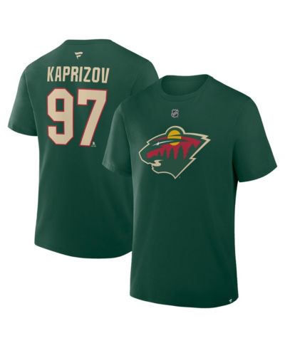 Мужская футболка Fanatics Kirill Kaprizov Minnesota Wild Authentic Stack Name & Number
