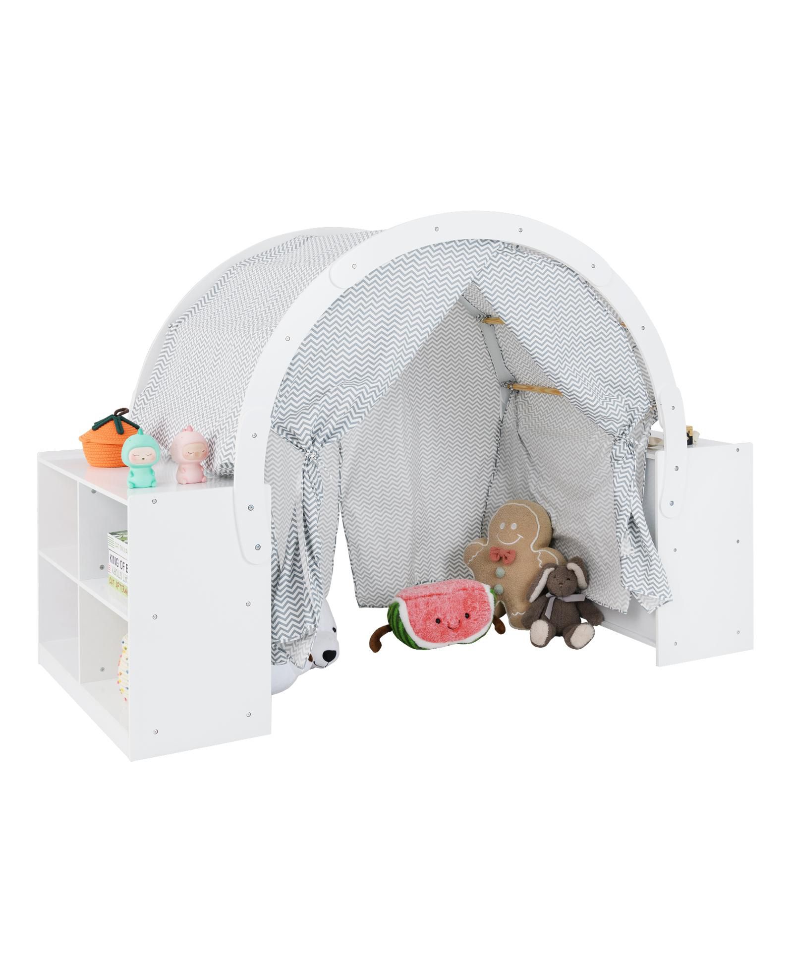 Skonyon Reading Nook Wooden 8-Cubby Play Tent, Ages 3+