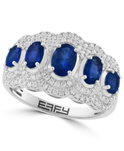 EFFY Collection кольцо с драгоценными камнями (1-5/8 ct. t.w.) и бриллиантом (1/2 ct. t.w.) в белом золоте 14k