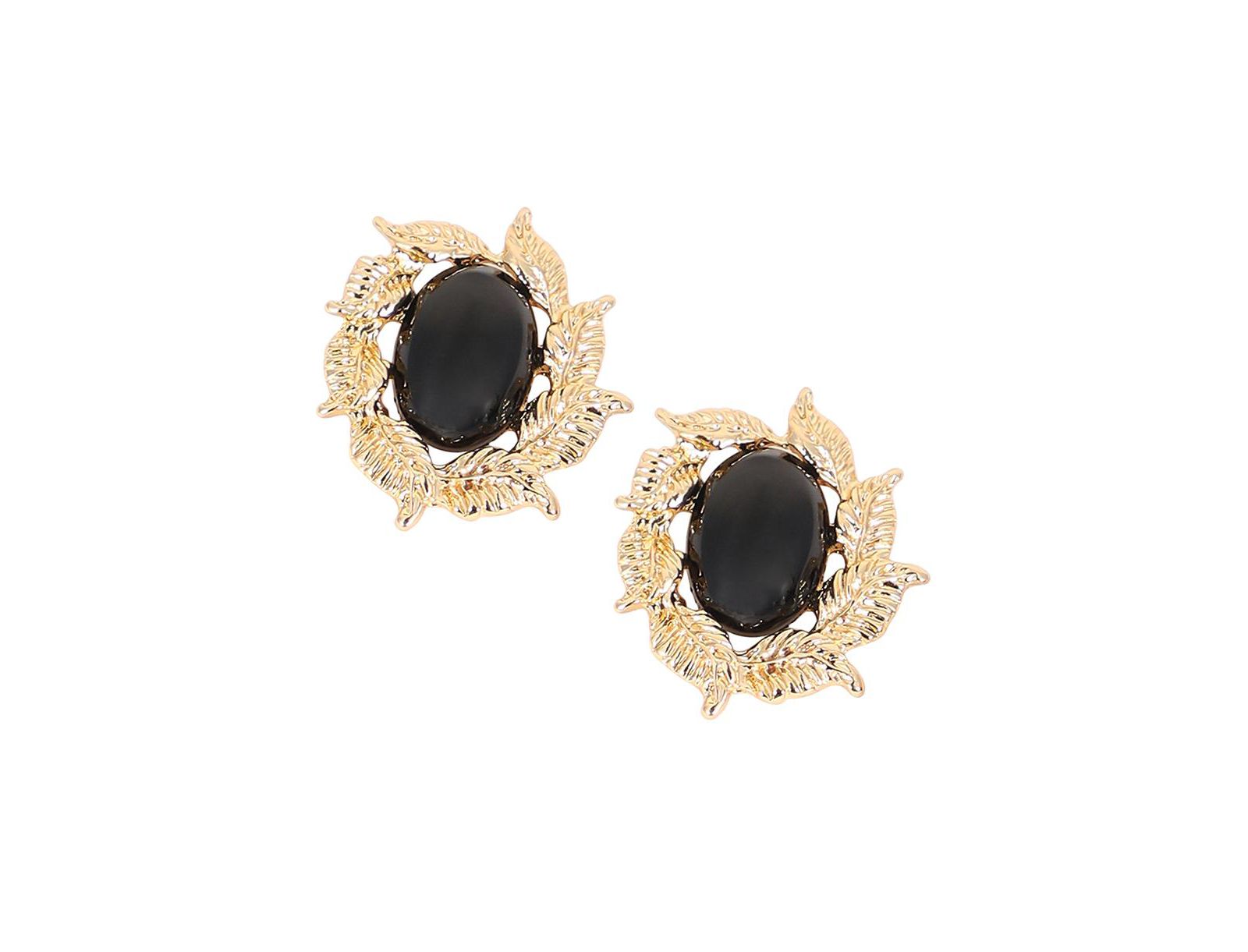 Серьги SOHI The Victorian-Foliage Stud Earrings - Antique