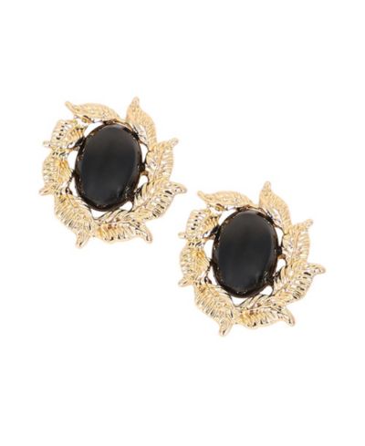 Women's The Victorian-Foliage Stud Earrings - Antique