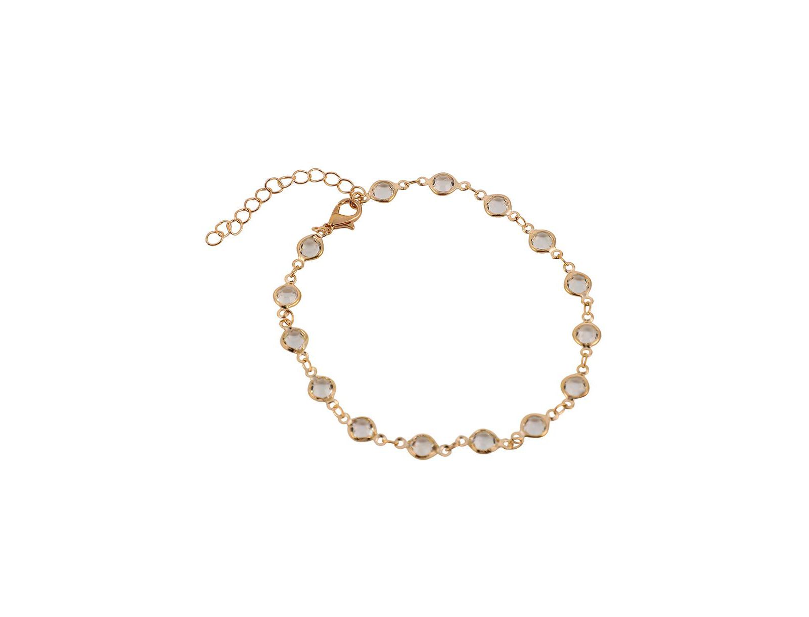 Женский браслет на ногу SOHI The Cristal-Link Chain Anklet - California