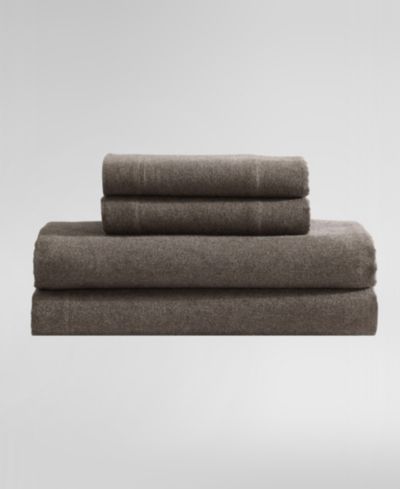 Calvin Klein Mélange Cotton Flannel 4 Piece Sheet Set, King