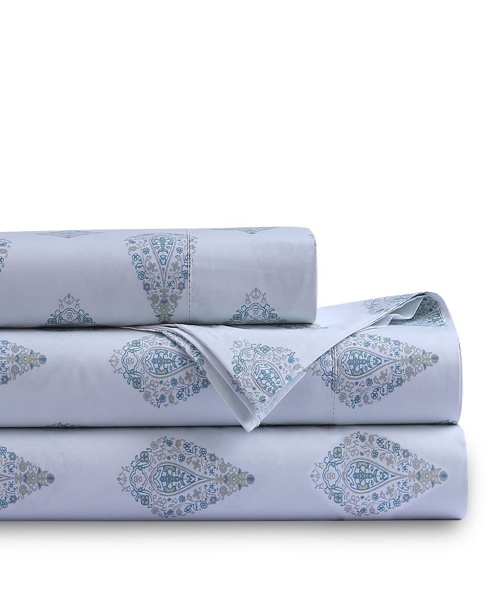 Tribeca Living 400-Thread Count Cotton 3-Pc. Extra Deep Pocket Sheet Set, Twin