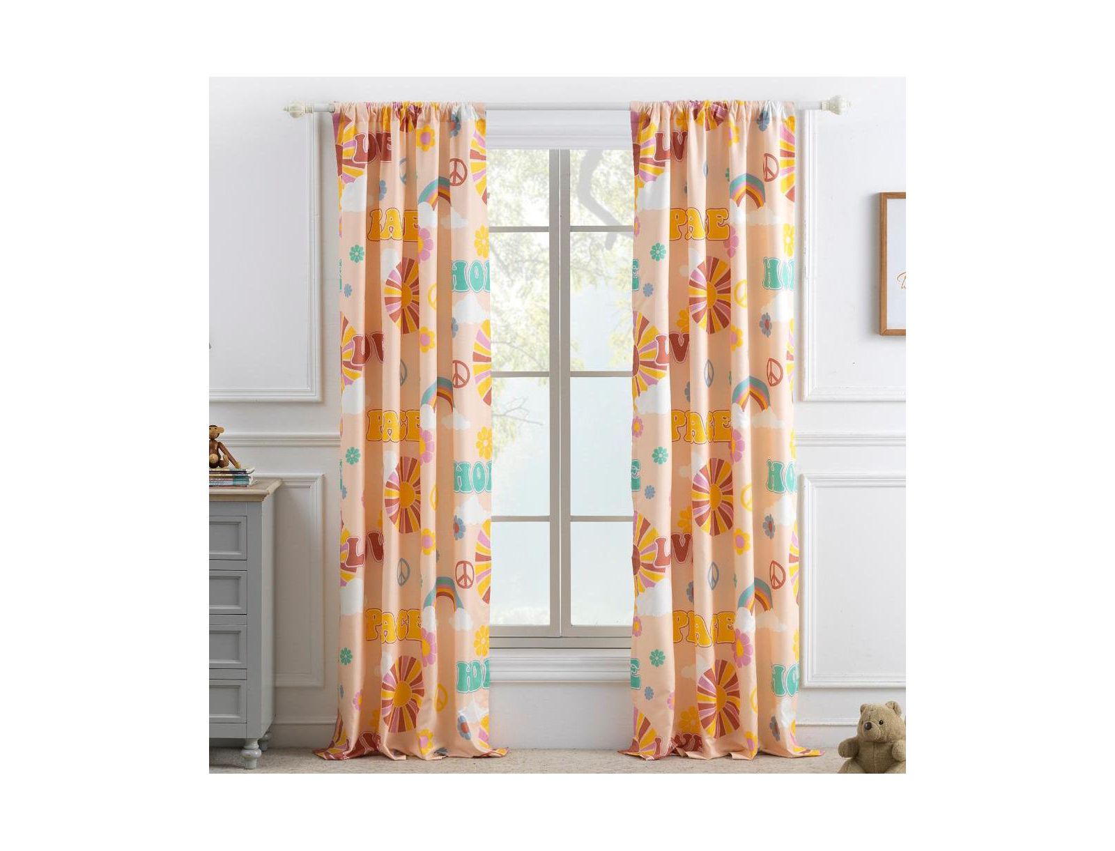 Комплект штор для спальни или гостиной Greenland Home Fashion Cassidy, персиковый 84x84"