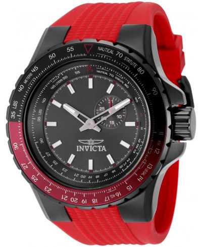 Invicta Men's 49724 Aviator Quartz VD72 Gunmetal Dial Watch