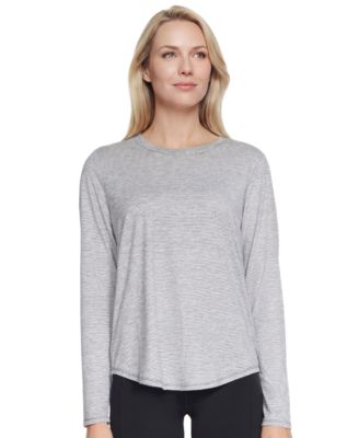 Skechers Women's Swift Stripe Long-Sleeve Crewneck T-Shirt