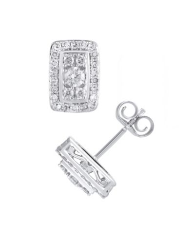 Серьги с бриллиантами 1/2 ct. t.w. в белом золоте 10k