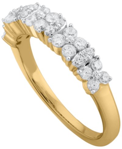 Macy's кольцо с бриллиантом 1/2 ct. t.w. 10k Yellow Gold