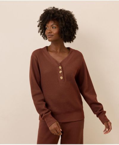 Женский теплой джемпер Pact Thermal Waffle Henley Pullover