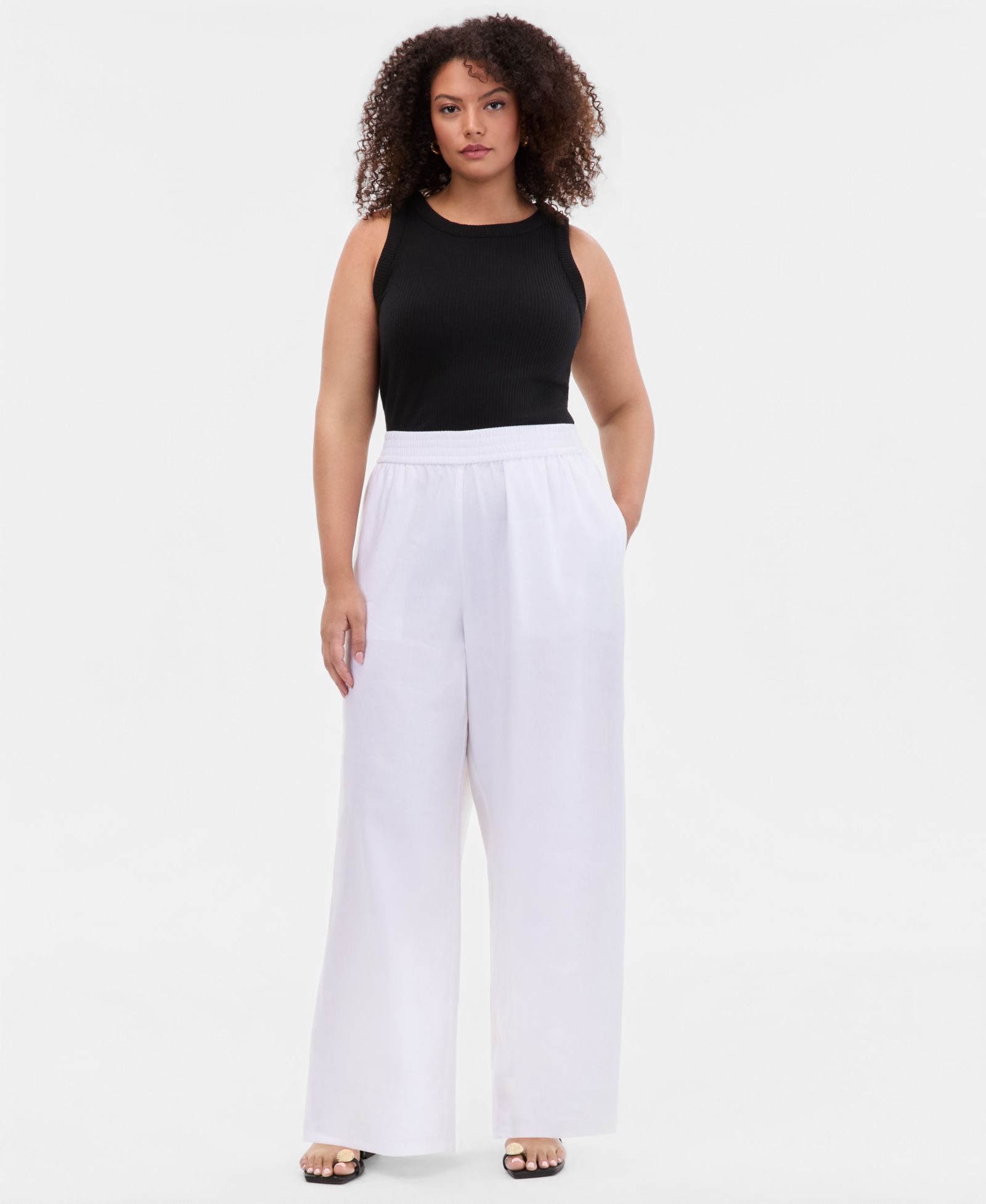 I.N.C. International Concepts Plus Size широкие брюки с завышенной талией