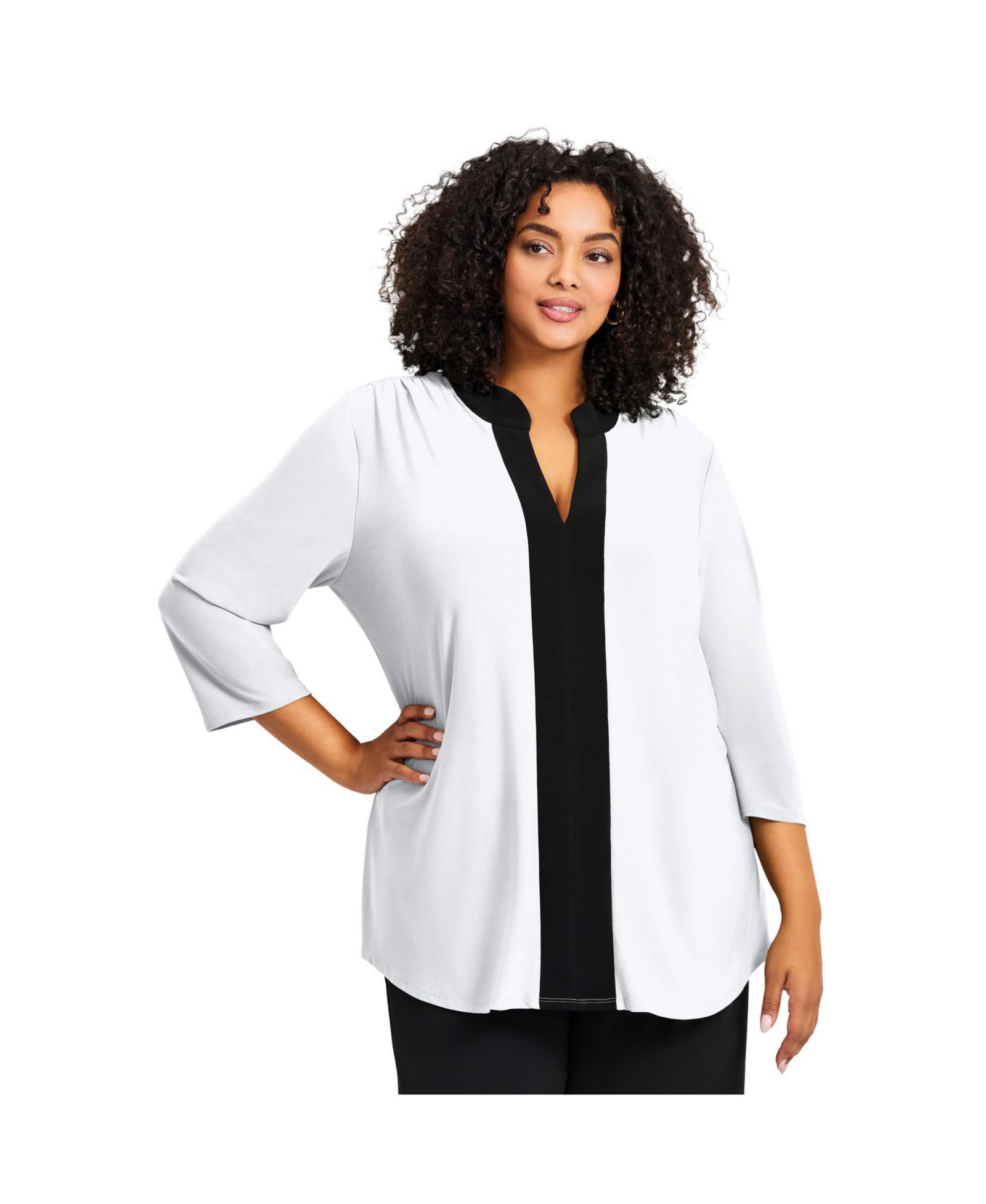 AVENUE Plus Size Audrey Tunic Casual Женский Top