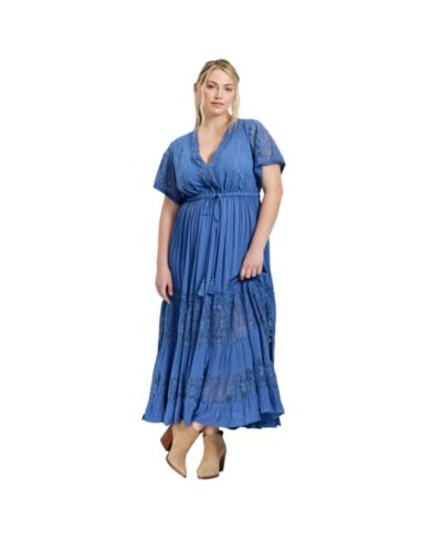 Avenue Women's Plus Size Raven Lace Maxi Dress