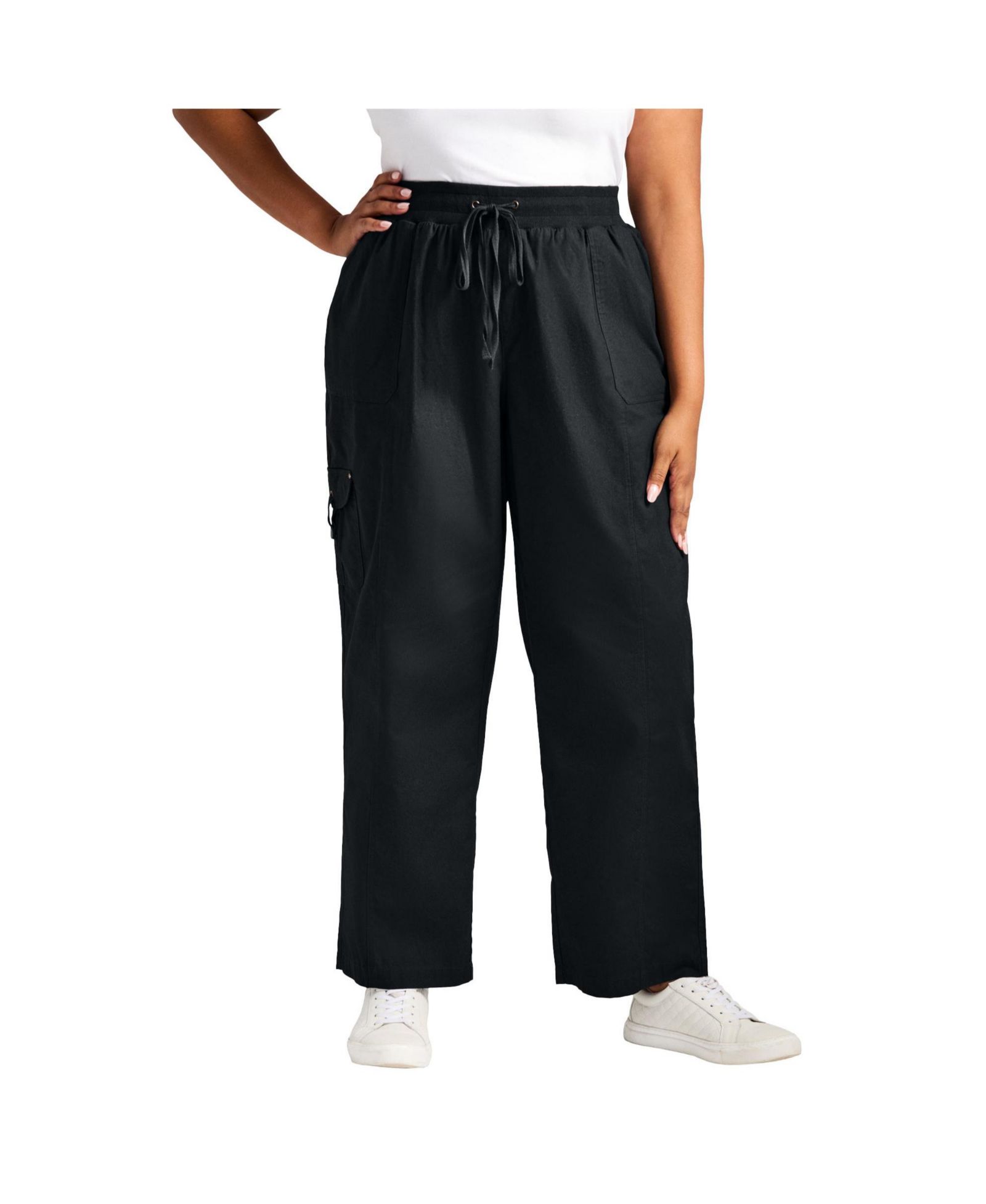 Avenue Women's Plus Size Cotton Cargo Pant