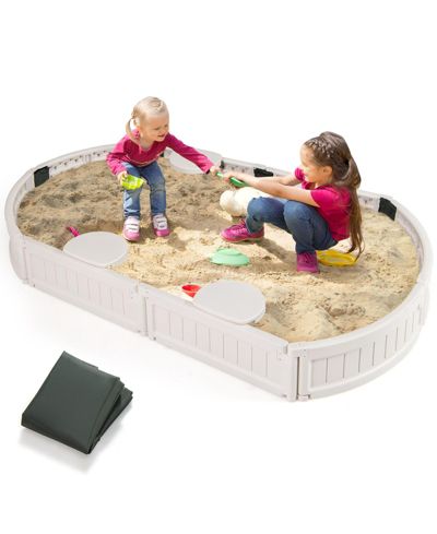 Песочница SKONYON Kids Oval, 6 Feet, со встроенным сиденьем и подстилкой