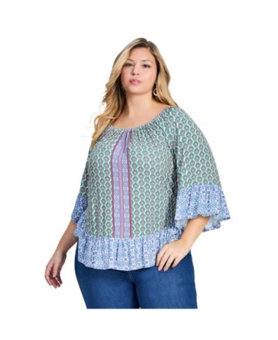 AVENUE Women's Serenity Ruffle Top