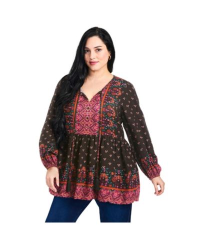 Женский топ AVENUE Plus Size Cara Blouson Peasant