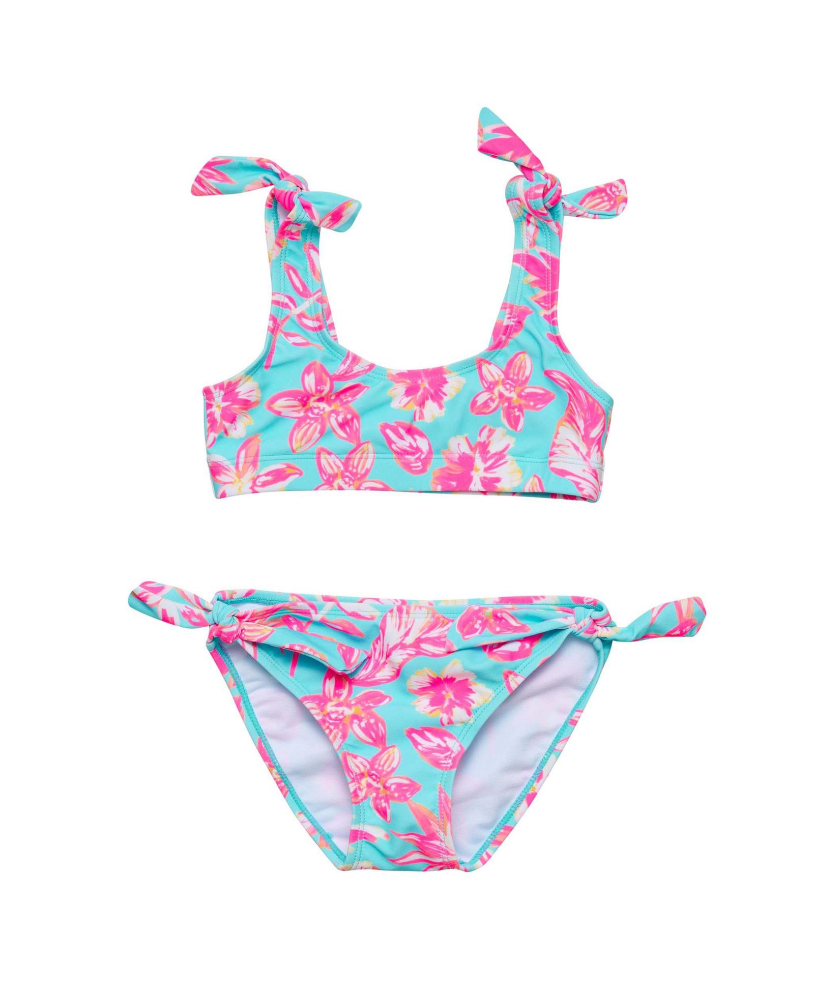 Snapper Rock детский бикини Crop Tropical Glow из переработанных материалов