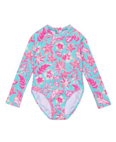 Слитный комбинезон Snapper Rock Big Girls Tropical Glow Recycled LS Surf Suit