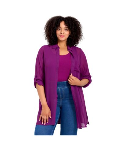 Женская туника Avenue Plus Size Convertible Button Down