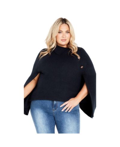 Женская накидка Avenue Plus Size Dani Button Cape