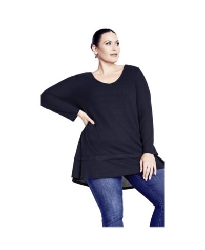 Женская туника Avenue Plus Size Waffle Ruffle