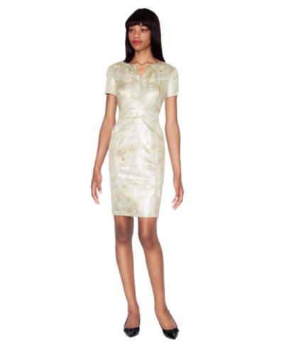 Платье WHITE TIE by Shani Women's V-Neck Waist Bow Sheath