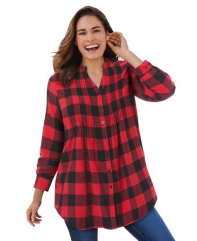 Vivid red buffalo plaid