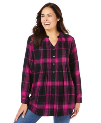 Pink black plaid