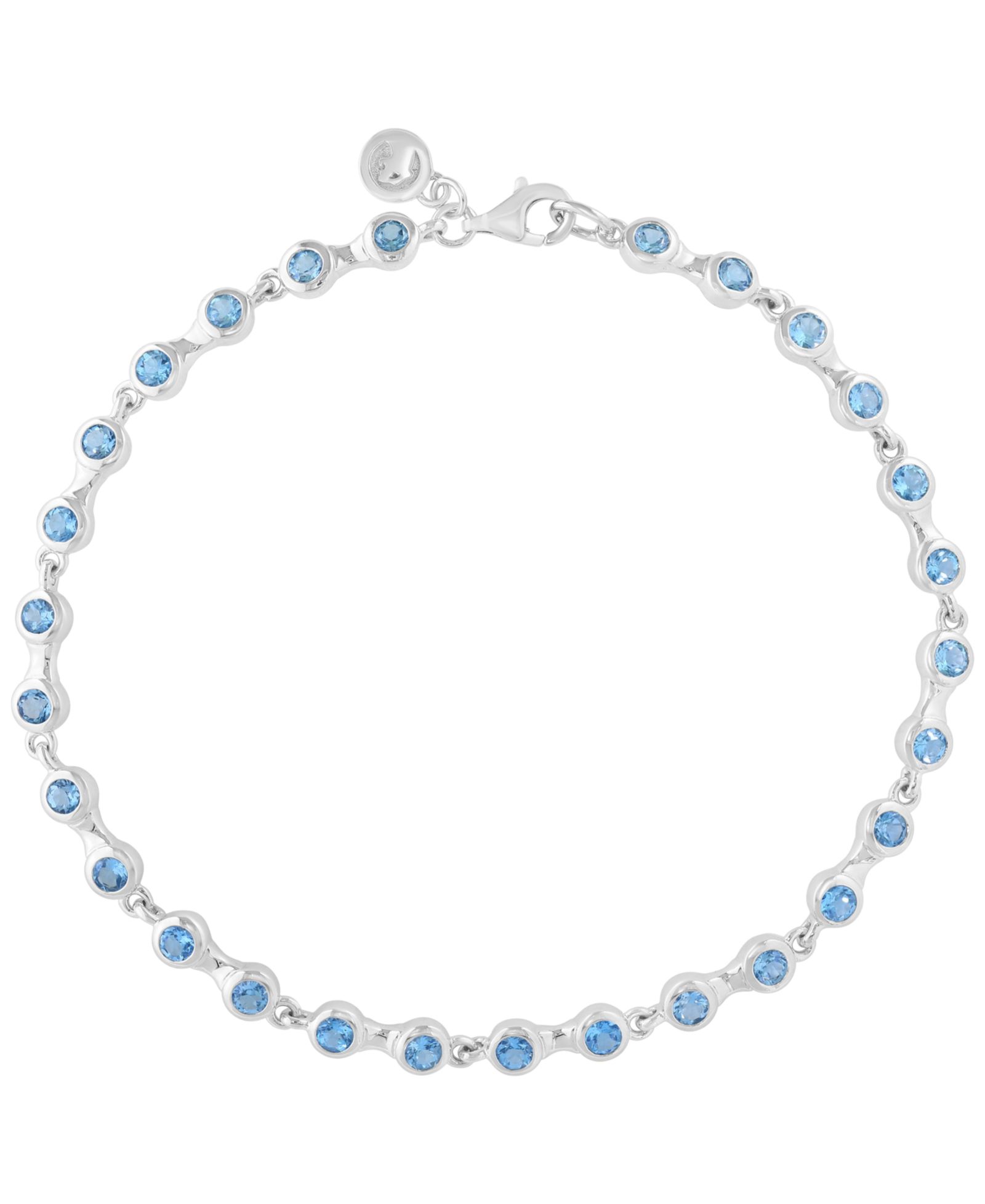 Браслет EFFY Collection с синим топазом (2-3/4 ct. t.w.) из стерлингового серебра