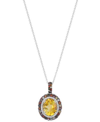 EFFY Collection многогранное ожерелье с драгоценными камнями (5-1/2 ct. t.w.) из стерлингового серебра