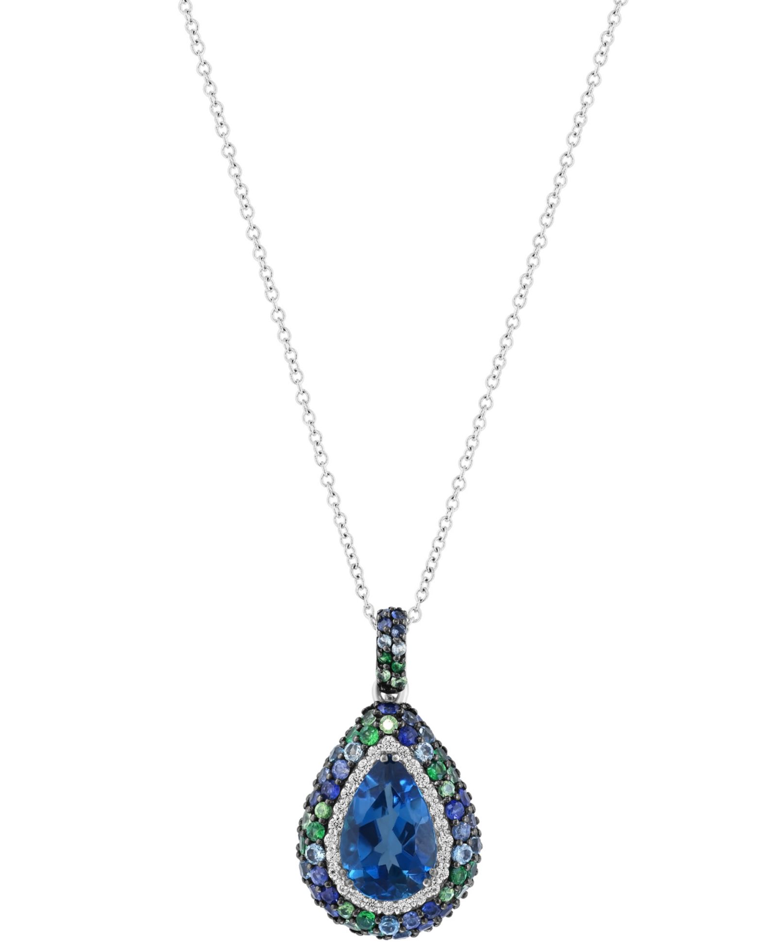 Ожерелье EFFY Collection Multi Gemstone в серебре (5-3/4 ct. t.w.)
