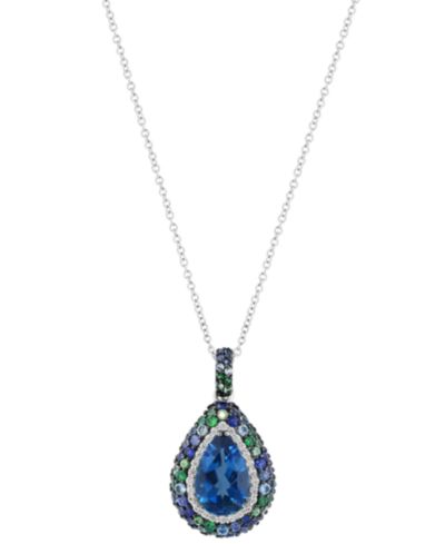 Ожерелье EFFY Collection Multi Gemstone в серебре (5-3/4 ct. t.w.)