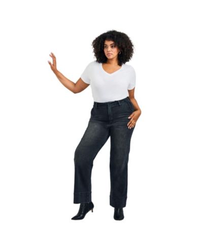 AVENUE Женские джинсы Plus Size Kira Wide Leg