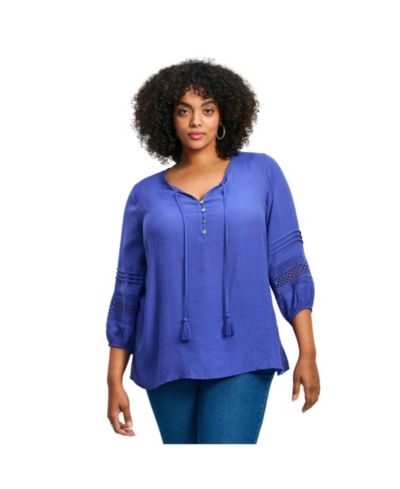 AVENUE Женский топ Plus Size с кружевом