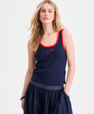 On 34th Women's Embroidered Double-Scoop Rib Tanks, Macy's Exclusive