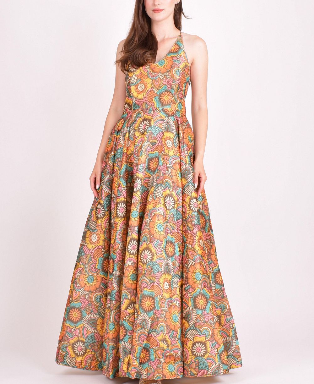 RAAS Women's Cora Sequins Embroidered Long Dress