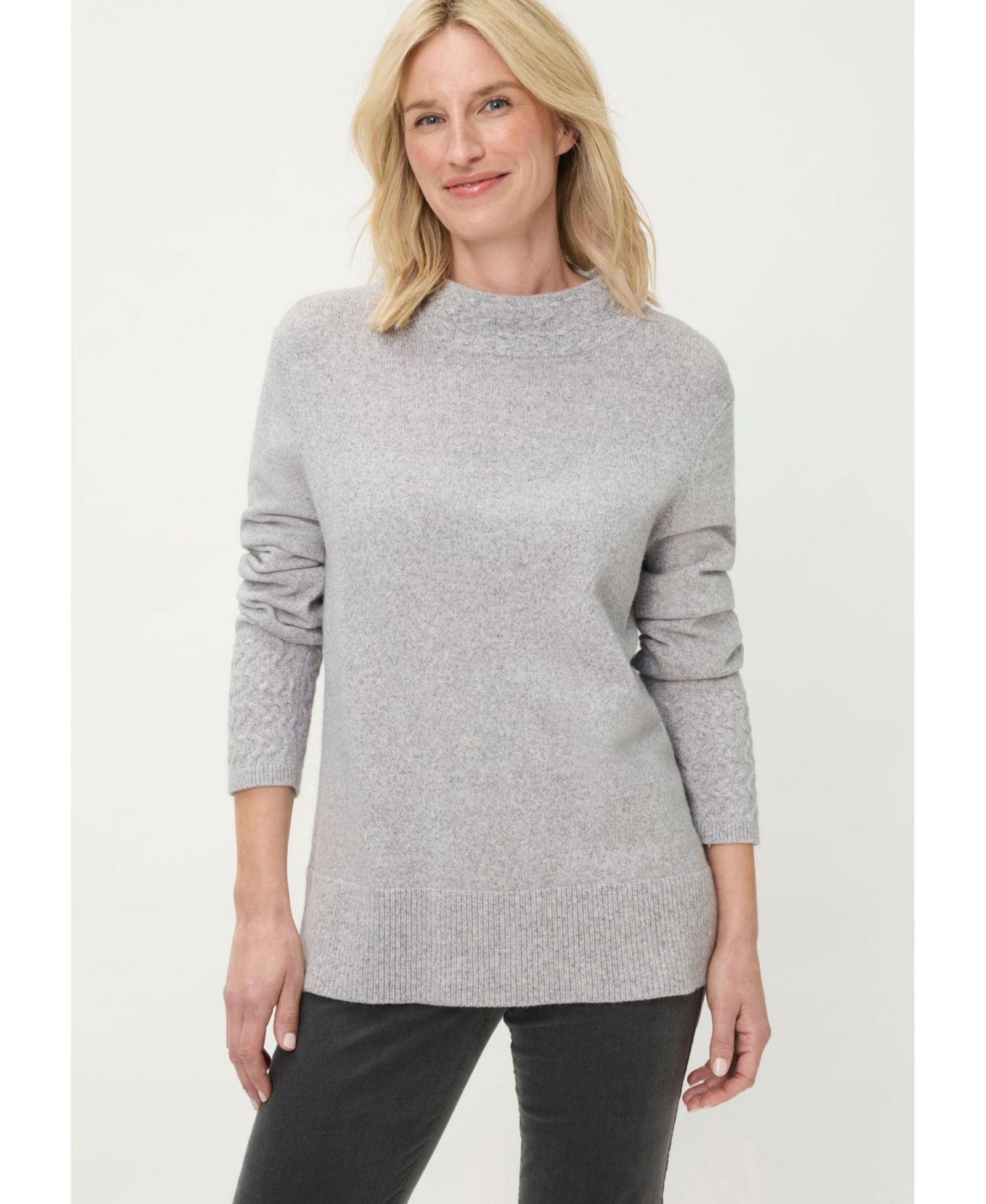 Olsen Women's Melange Knit Mock Neck