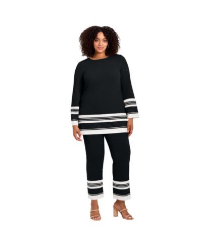 Женский туник AVENUE Plus Size Border Stripe