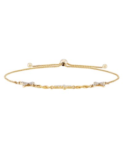 Macy's Diamond Bracelet (1/4 ct. t.w.) in 10k Yellow Gold