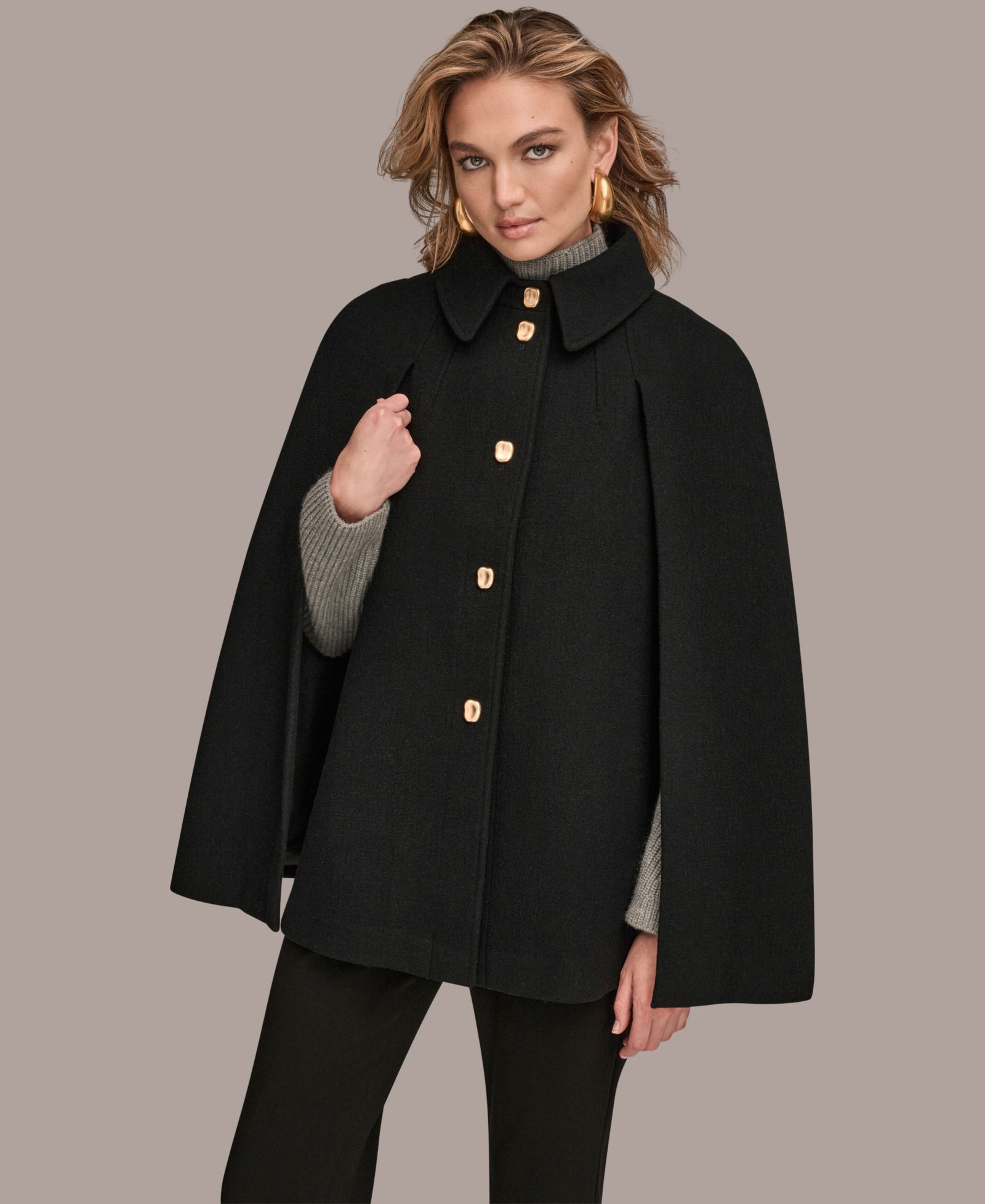 Donna Karan New York Women's Collared Coat