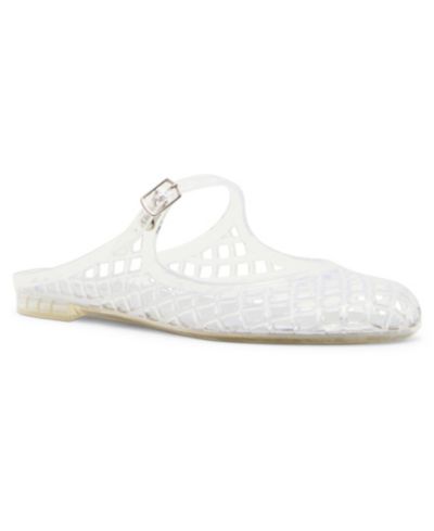 Madden Girl Women's Safron Caged Jelly Mary Jane Slip-On Flats