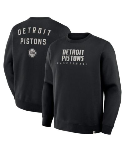 Fanatics Мужское премиальное худи Detroit Pistons Crossover Collection Defensive Rotation Drill, черное