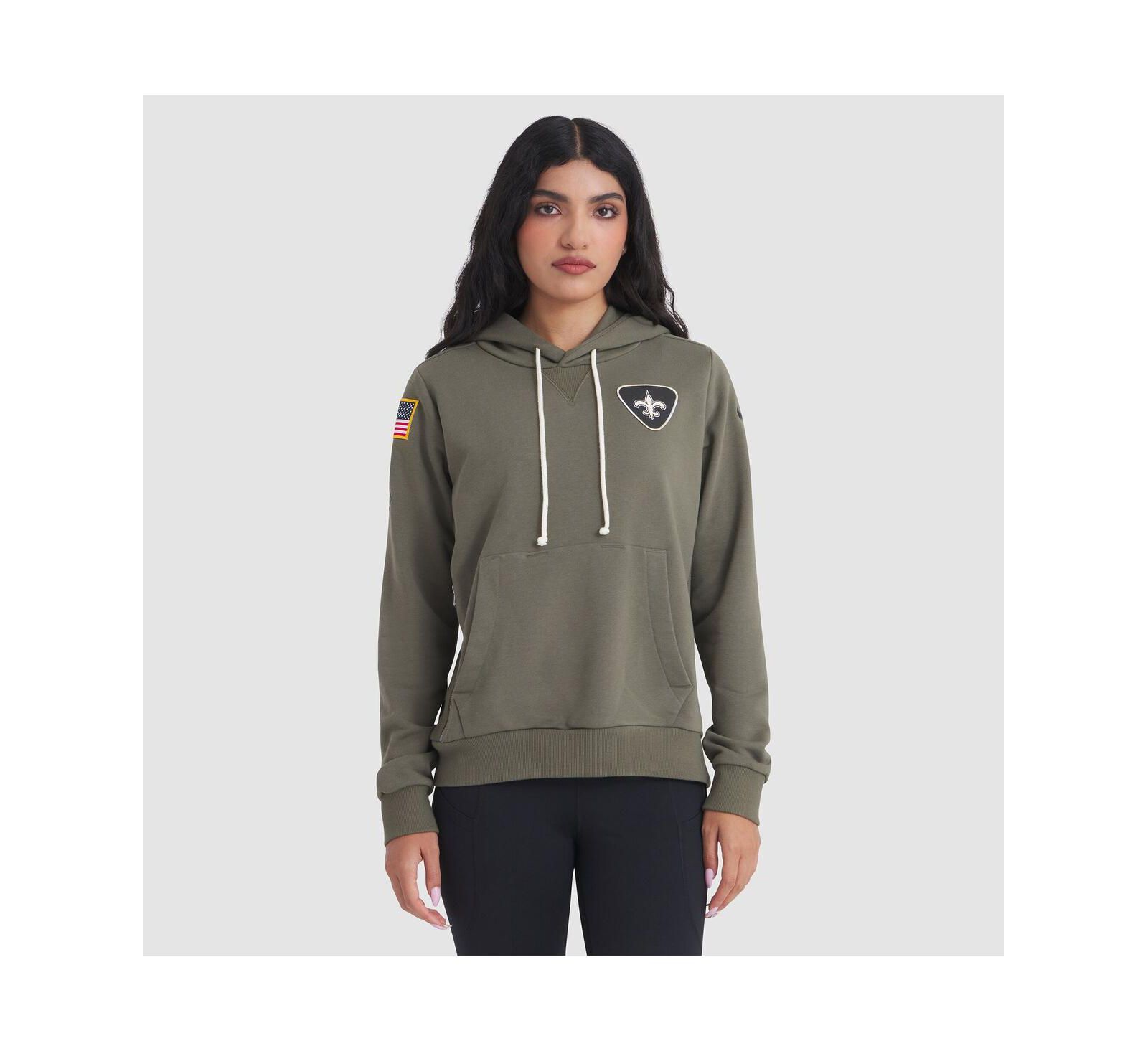 Худи Nike Women's Olive New Orleans Saints 2025 Salute to Service Sideline Standard Issue Dri-FIT