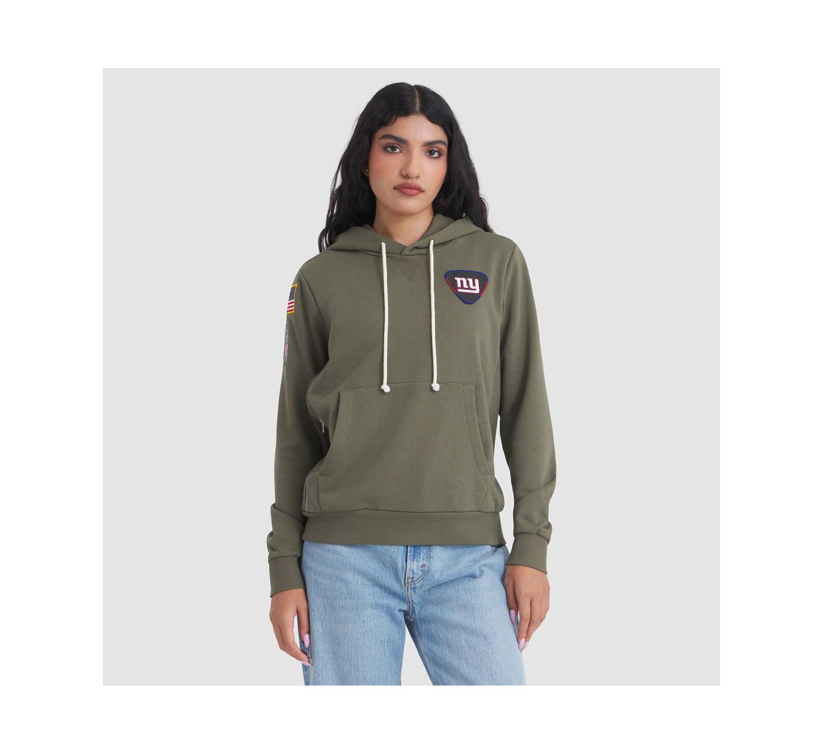 Женское худи Nike Olive New York Giants 2025 Salute to Service Sideline Standard Issue Dri-FIT