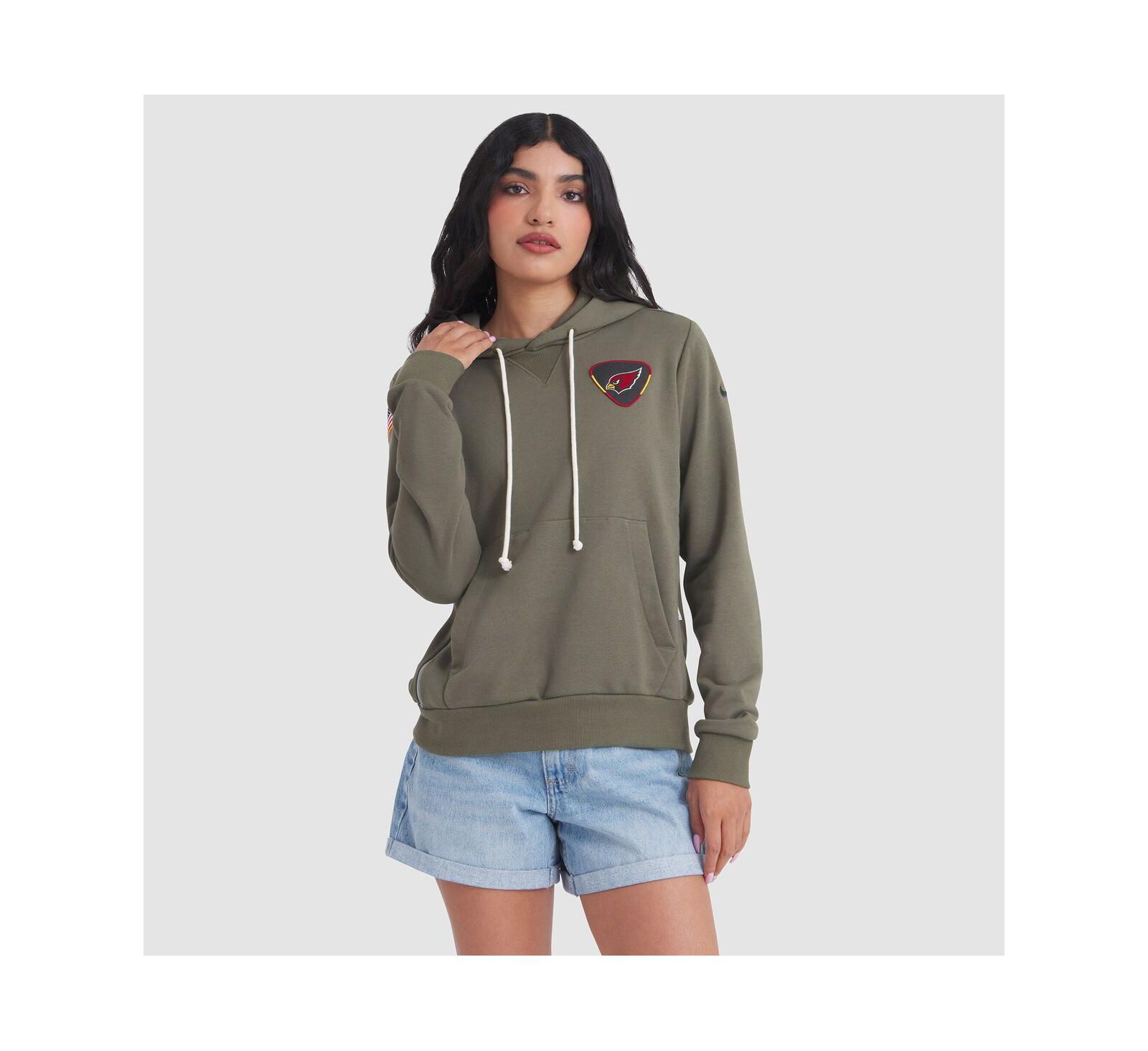 Худи Nike Women's Arizona Cardinals 2025 Salute to Service Dri-FIT оливкового цвета