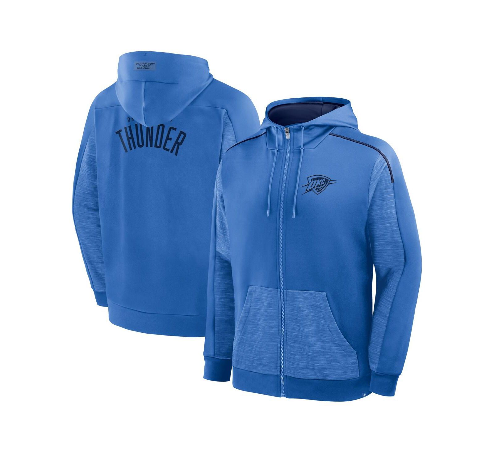 Fanatics Мужской свитшот pullover Blue Oklahoma City Thunder Back Door Cut Play Defender Full-Zip