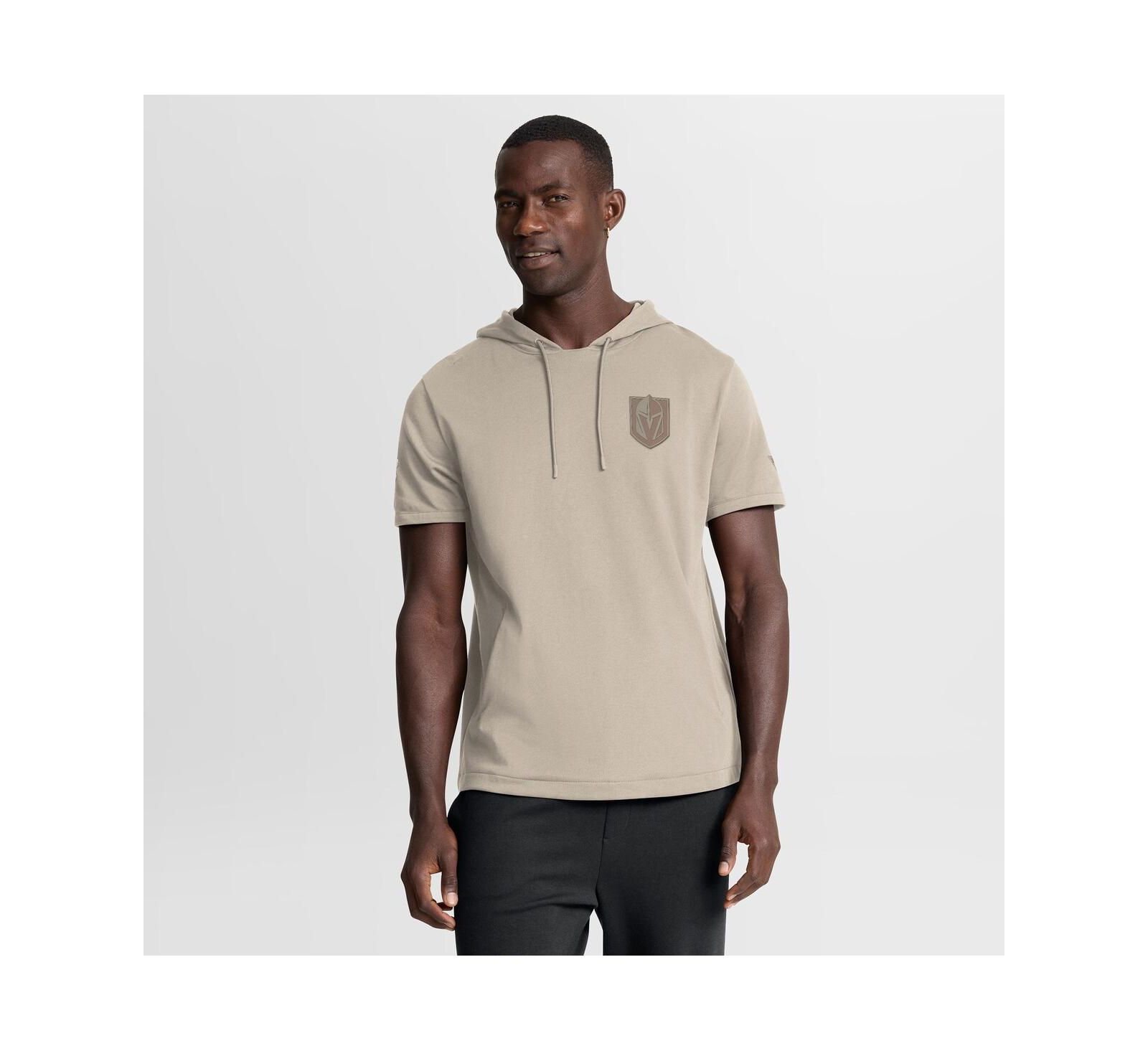Мужское худи Fanatics Tan Vegas Golden Knights Authentic Pro Road с коротким рукавом